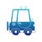 Blue silhouette tractor farm vehicle plant transport