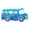 Blue silhouette vehicle school bus education transportation