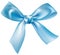 blue silk bow