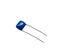 Blue and silver isolated capacitor on the white background