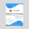 Blue simple creative business card design