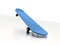 Blue skateboard with reflection