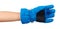 Blue ski gloves, kids protection for hands
