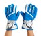 Blue ski gloves, kids protection for hands