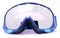 Blue Skiing goggles isolated on white background