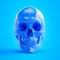 A blue skull