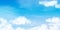 Blue sky with altostratus clouds background,Vector Cartoon sky with cirrus clouds, Concept all seasonal horizon banner in sunny