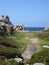 Blue sky and amazing sea, granite rocks with mediterranean vegetation, moon Valley, Valle della Luna, Capo Testa, Santa Teresa Gal