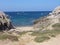 Blue sky and amazing sea, granite rocks with mediterranean vegetation, moon Valley, Valle della Luna, Capo Testa, Santa Teresa Gal