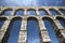 Blue sky, ancient watercourse in Segovia, Spain