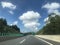 Blue sky and auspicious clouds on Guizhou Expressway in China