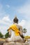 Blue sky background buddha wat yai chai mong kon at ayutthaya