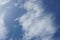 Blue sky background with tiny clouds, Cirrus Clouds