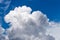 Blue sky background with white cloud. Cloudscape background