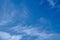 Blue sky background with white high clouds Altostratus, Cirrocumulus, Cirrus