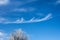 Blue sky with beautiful cirrus clouds