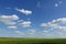 Blue sky and beautiful cloud. Plain landscape background for summer poster. The best view for holiday