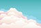 Blue sky with beautifull clouds.Vector nature background