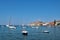 Blue sky bliss in the Croatian harbour of Rovinj, a fishing port on the West coast of Croatia.