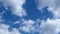 Blue sky with clouds 4K. Nature weather blue sky. White clouds background.