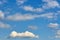 Blue sky with clouds background, copy space template, cloudy image texture and pattern