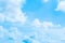 Blue sky with clouds. Beautiful magnificent cloud. spring summer postcard.meteorology, weather forecast. concept of freedom, life