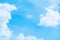 Blue sky with clouds. Beautiful magnificent clouds, like cotton wool. Beautiful spring card.meteorology, weather forecast. The