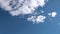 Blue sky with clouds. Blue sky panorama. Light white clouds fly across a bright blue sky. Nature weather blue sky.