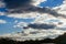 blue sky with clouds closeup