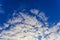 blue sky with clouds closeup