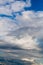 Blue sky with clouds. cumulonimbus. background, nature.