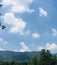 blue sky clouds hill monutain nature beautiful background