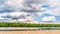 Blue sky and Clouds over a Eagle Lake, Gouldsboro, Pennsylvania