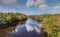 Blue sky and clouds over Henderson Creek, which runs through Rookery Bay in Marco Island