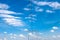 Blue sky with clouds and prop of electrician line