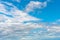 Blue sky with clouds. Sky background.