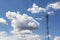 Blue sky and clouds sky, Communication tower