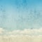 Blue sky with clouds vintage background