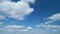 Blue sky cumulus and stratocumulus clouds. Scenic aerial background of blue sky with cumulus clouds. Clean azone layer