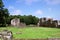 Blue sky day at Furness Abbey 2, in Barrow-in-Furness, Lake District, Cumbria, England.