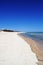 Blue sky and empty beach