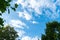 Blue sky with fine cloud formation