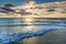 Blue Sky Morning Clouds Ocean Waves Outer Banks NC