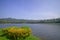 Blue sky, mountains and reservoirs