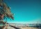 Blue sky over Balboa Island seafront