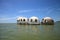 Blue sky over the Cape Romano dome house ruins