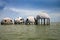 Blue sky over the Cape Romano dome house ruins