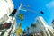 Blue sky over famous Rodeo Drive in Beverly Hills