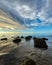 Blue sky over Penimbangan beach