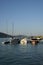 Blue sky over the port in Woerthersee in Velden, Austria